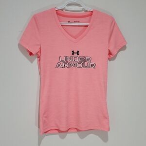 Under Armour pink XS loose fit heatgear athletic short sleeve shirt